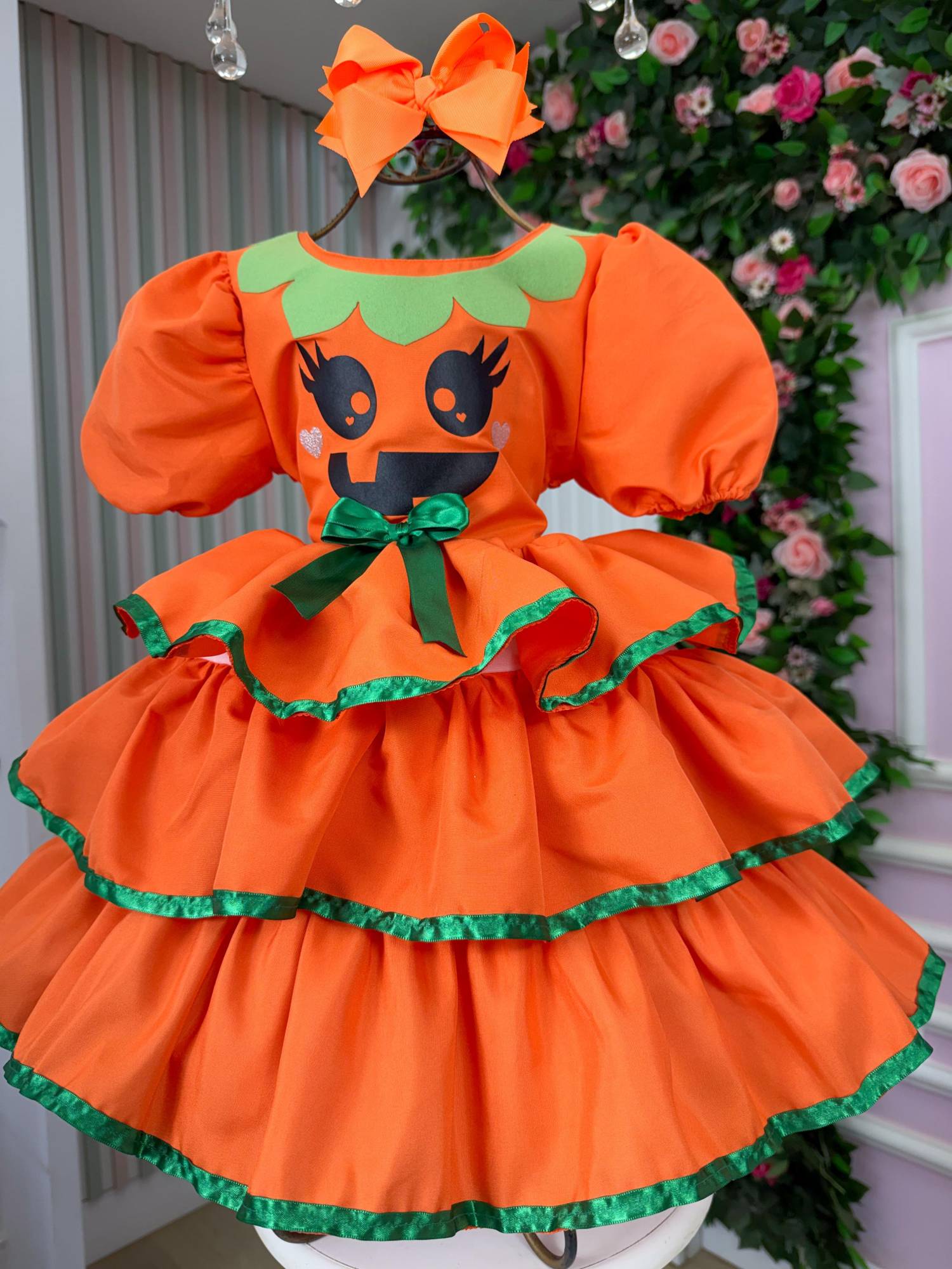 Vestido Tematicos Kids Halloween Doce Abóbora - Leveza e Elegância para Meninas | Bebeloo Kids