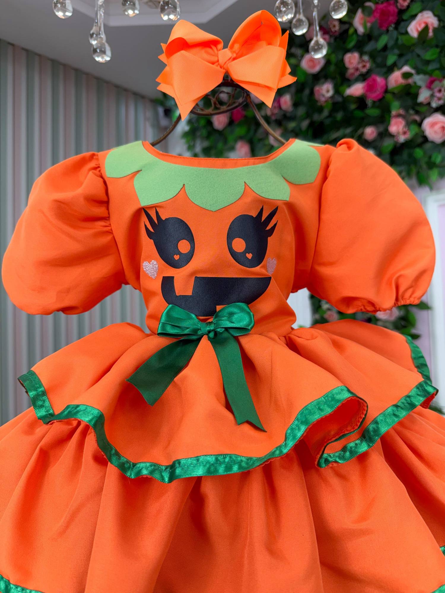 Vestido Tematicos Kids Halloween Doce Abóbora - Leveza e Elegância para Meninas | Bebeloo Kids