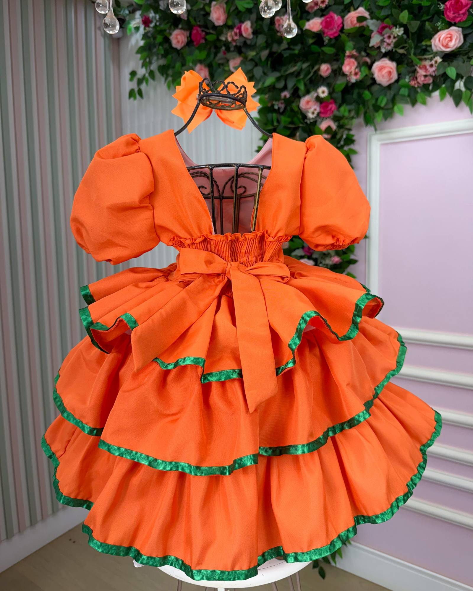 Vestido Tematicos Kids Halloween Doce Abóbora - Leveza e Elegância para Meninas | Bebeloo Kids