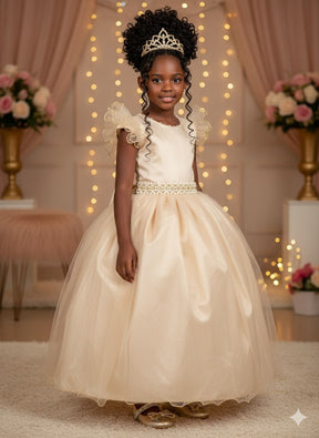 Vestido Marie Longo Amanda Dourado - Leveza e Elegância para Meninas | Bebeloo Kids