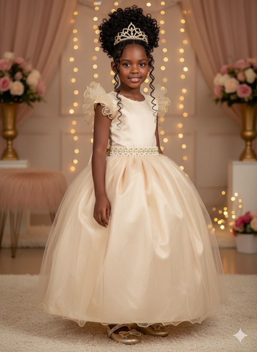 Vestido Marie Longo Amanda Dourado - Leveza e Elegância para Meninas | Bebeloo Kids