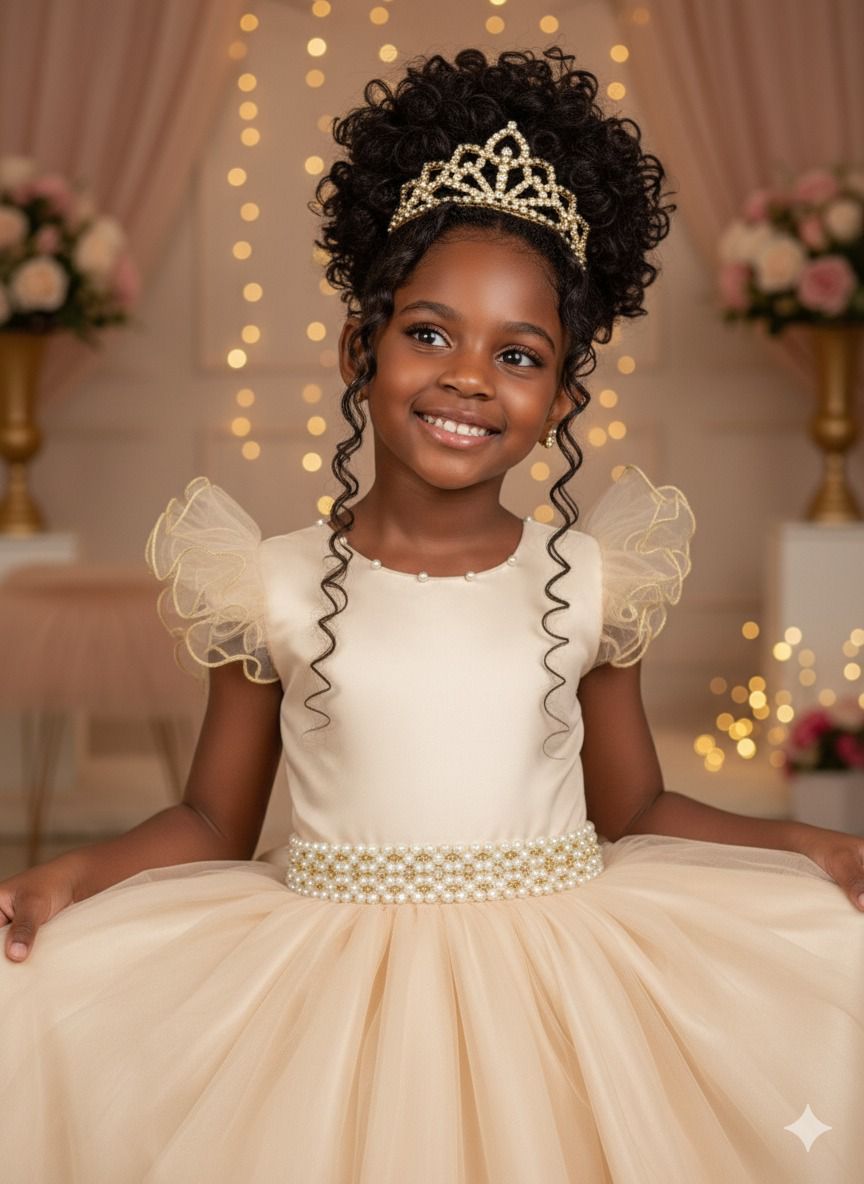 Vestido Marie Longo Amanda Dourado - Leveza e Elegância para Meninas | Bebeloo Kids