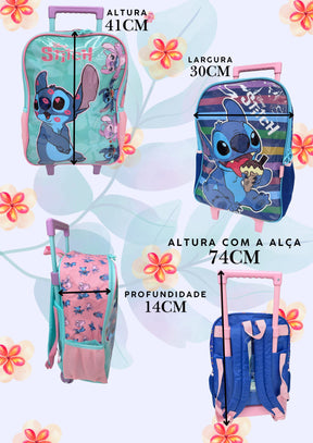 Mochila de Rodinhas Stitch - Praticidade e Charme para o Dia a Dia | Bebeloo Kids