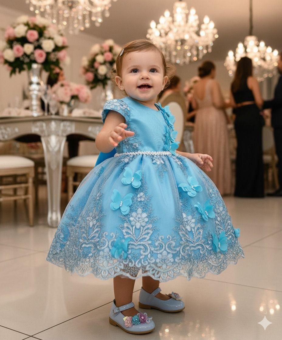 Vestido Marie Jardim Encantado Luxo Azul Tiffany (VESTMRIEJDENCTDRNAZ)