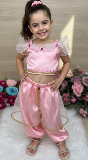 Fantasia Princesa Princesa Jasmine Rosa - Qualidade e Cuidado para os Pequenos | Bebeloo Kids