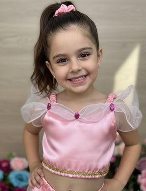 Fantasia Princesa Princesa Jasmine Rosa - Qualidade e Cuidado para os Pequenos | Bebeloo Kids