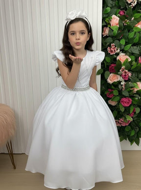 Vestido Ysa Kids Ariane Longo Branco - Leveza e Elegância para Meninas | Bebeloo Kids
