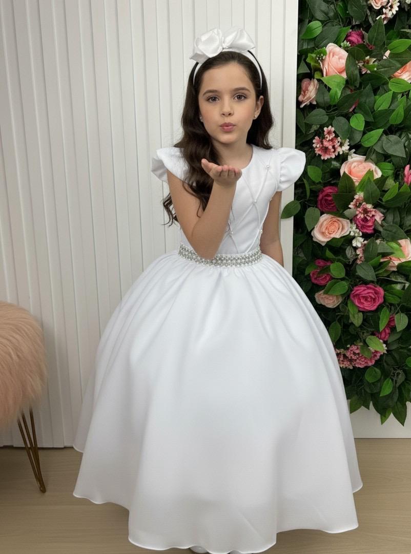 Vestido Ysa Kids Ariane Longo Branco - Leveza e Elegância para Meninas | Bebeloo Kids