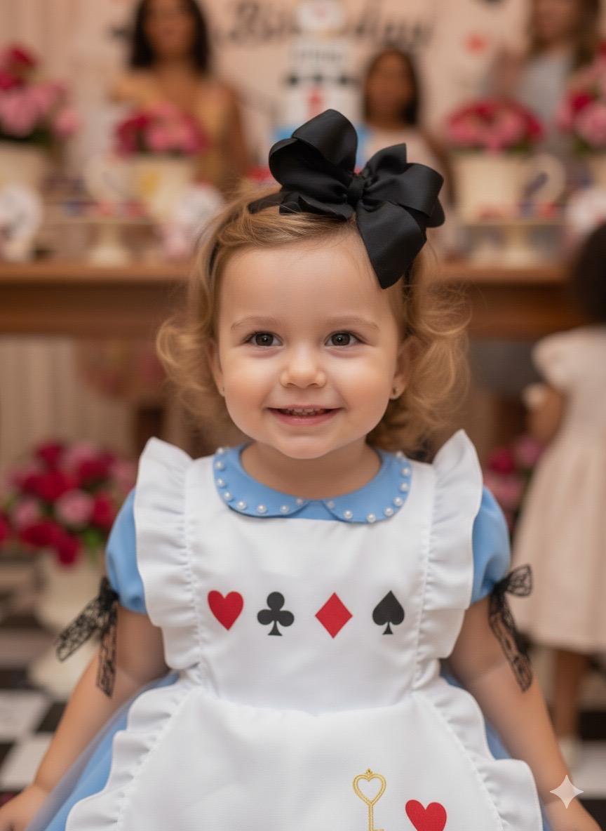 Vestido Princesa Alice no Pais das Maravilhas - Leveza e Elegância para Meninas | Bebeloo Kids