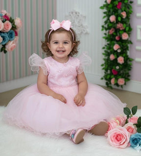 Vestido Menina Bonita Pietra Rosa Bebe - Leveza e Elegância para Meninas | Bebeloo Kids