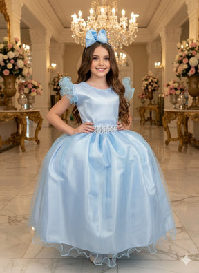 Vestido Marie Longo Amanda Azul Bebe - Leveza e Elegância para Meninas | Bebeloo Kids