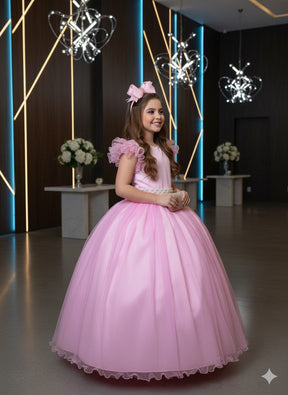 Vestido Marie Longo Amanda Rosa Bebe - Leveza e Elegância para Meninas | Bebeloo Kids