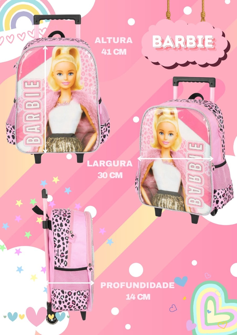 Kit Mochila Rodinhas + Lancheira Barbie Boneca - Praticidade e Charme para o Dia a Dia | Bebeloo Kids