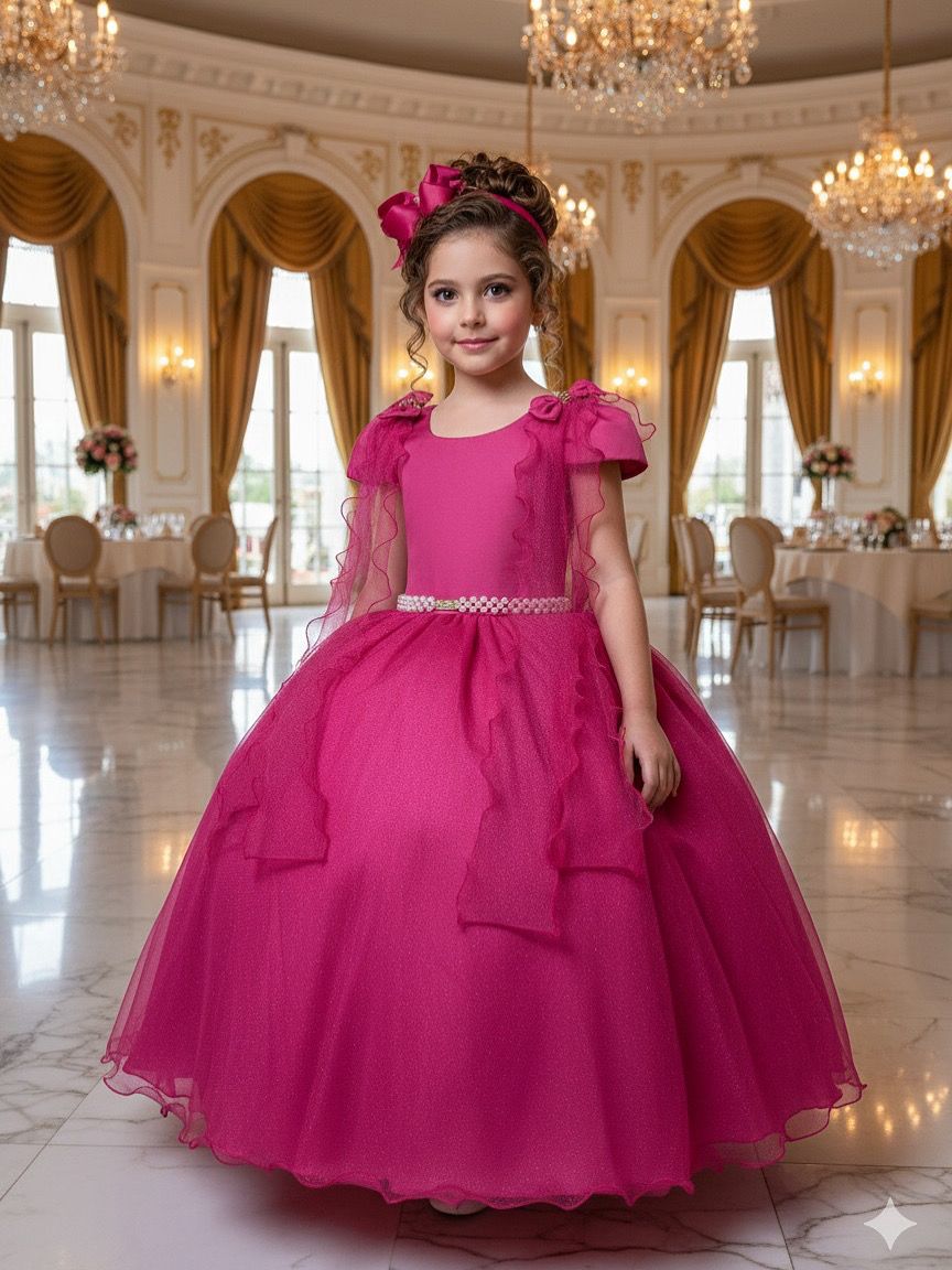 Vestido Banana Club Longo Diamante Pink - Leveza e Elegância para Meninas | Bebeloo Kids