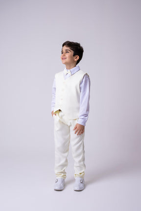Conjunto Miss Cherry Social Leonardo Colete Amarelo Claro - Estilo Delicado para o Dia a Dia | Bebeloo Kids