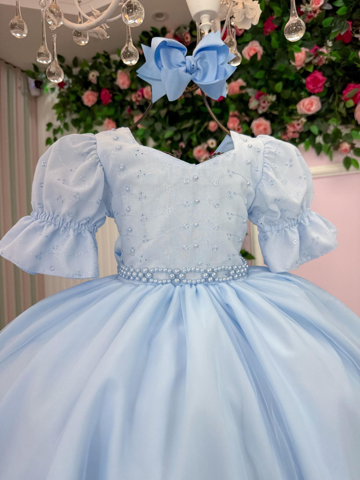 Vestido Bella Child Priscila Azul Bebe - Leveza e Elegância para Meninas | Bebeloo Kids