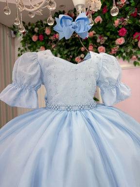 Vestido Bella Child Priscila Azul Bebe - Leveza e Elegância para Meninas | Bebeloo Kids