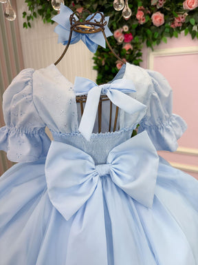 Vestido Bella Child Priscila Azul Bebe - Leveza e Elegância para Meninas | Bebeloo Kids