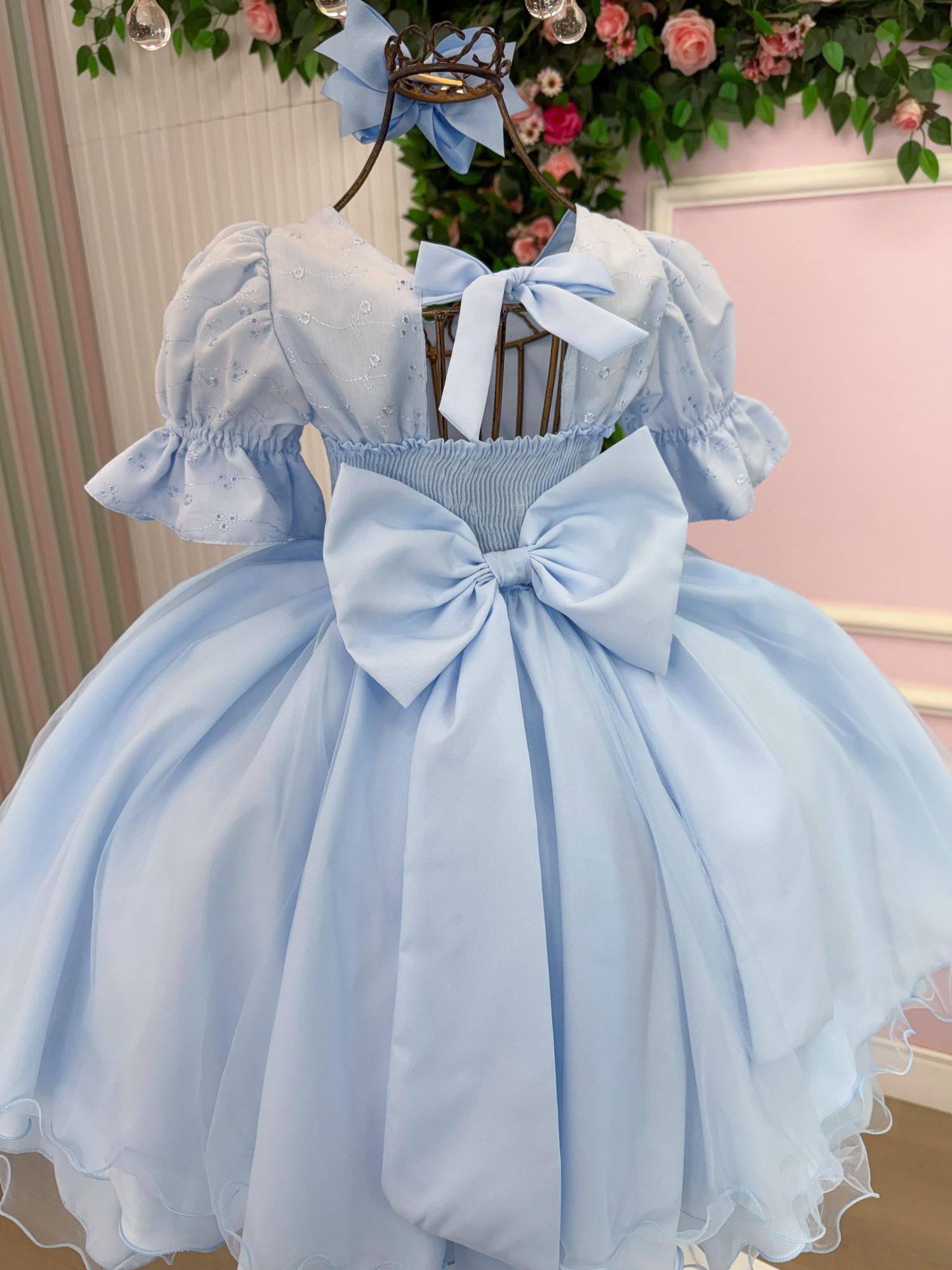 Vestido Bella Child Priscila Azul Bebe - Leveza e Elegância para Meninas | Bebeloo Kids