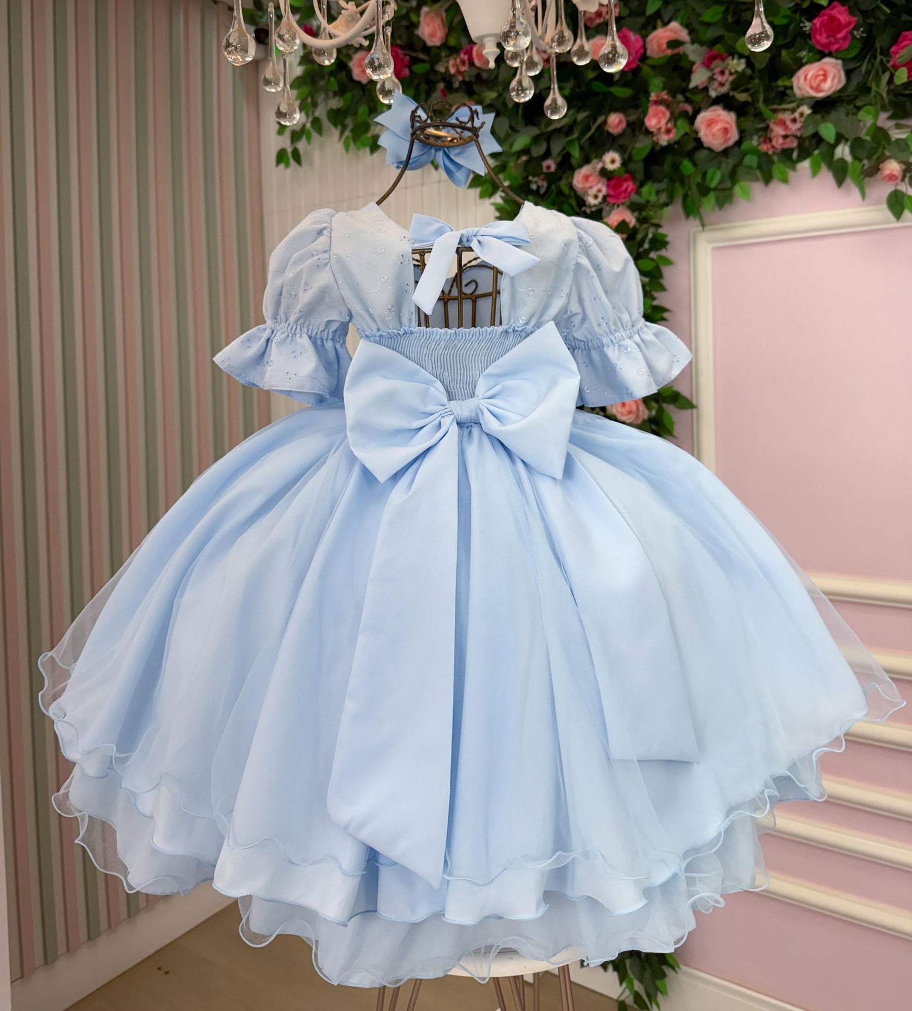Vestido Bella Child Priscila Azul Bebe - Leveza e Elegância para Meninas | Bebeloo Kids