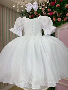 Vestido Bella Child Priscila Branco - Leveza e Elegância para Meninas | Bebeloo Kids