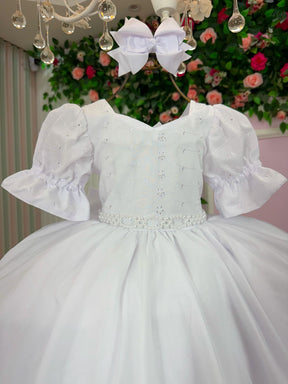 Vestido Bella Child Priscila Branco - Leveza e Elegância para Meninas | Bebeloo Kids