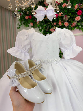 Vestido Bella Child Priscila Branco - Leveza e Elegância para Meninas | Bebeloo Kids
