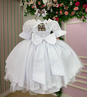 Vestido Bella Child Priscila Branco - Leveza e Elegância para Meninas | Bebeloo Kids