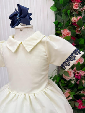 Vestido Blogueirinha Jhenni Off + Colete Jeans - Leveza e Elegância para Meninas | Bebeloo Kids