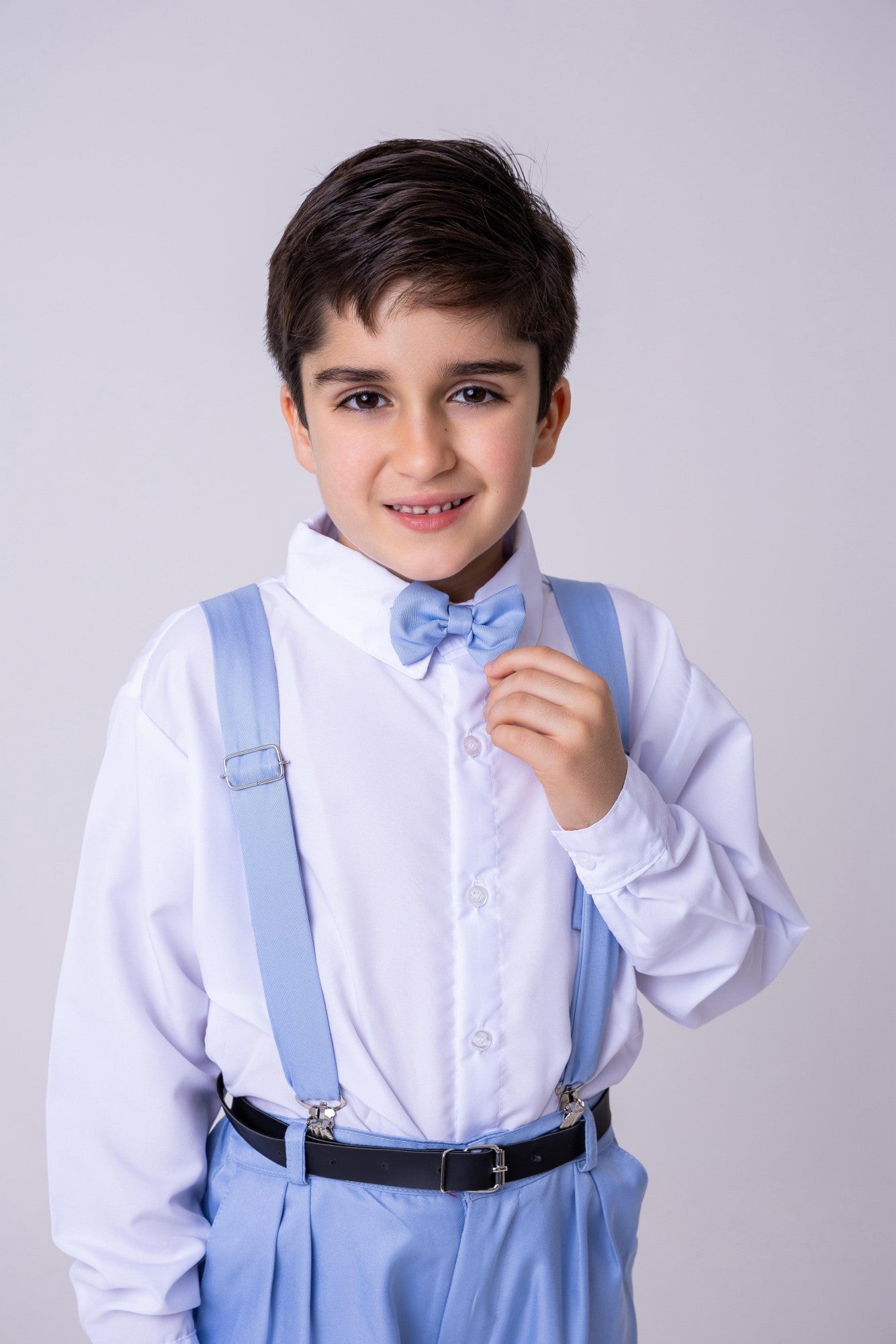 Conjunto Meninos Miss Cherry Leo Suspensorio Azul Claro - Estilo Delicado para o Dia a Dia | Bebeloo Kids