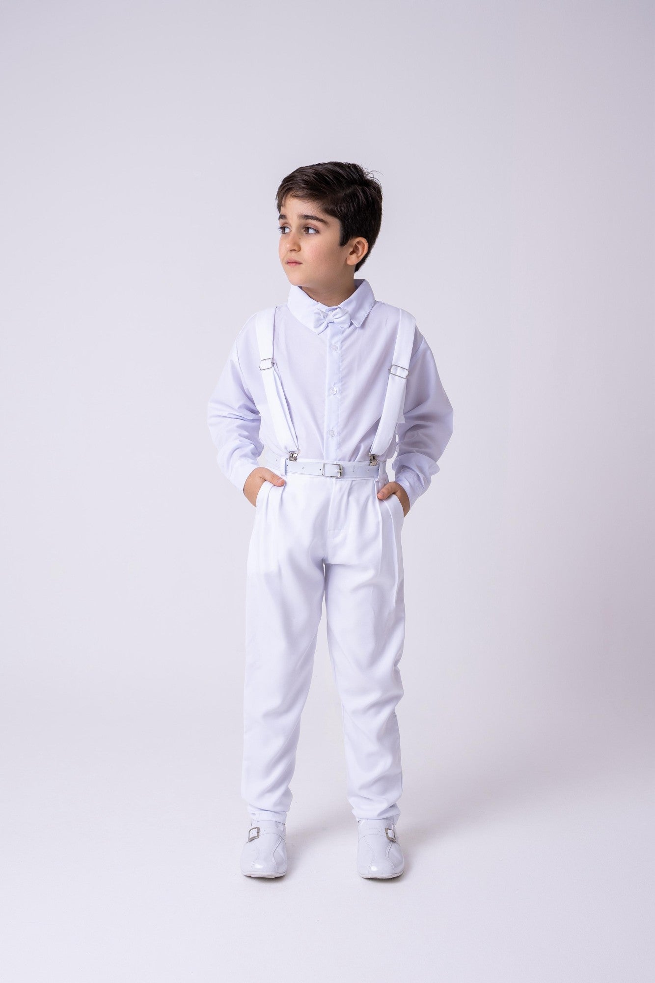 Conjunto Meninos Miss Cherry Leo Suspensorio Branco - Estilo Delicado para o Dia a Dia | Bebeloo Kids