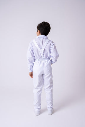 Conjunto Meninos Miss Cherry Leo Suspensorio Branco - Estilo Delicado para o Dia a Dia | Bebeloo Kids