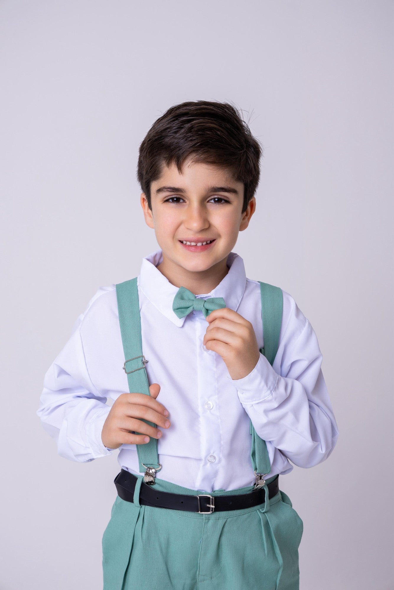 Conjunto Miss Cherry Vitor Suspensorio Verde - Estilo Delicado para o Dia a Dia | Bebeloo Kids