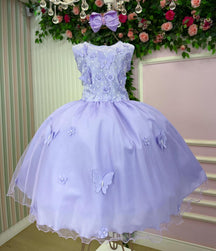Vestido Marie Jardim das Borboletas Lilas Viviane - Leveza e Elegância para Meninas | Bebeloo Kids