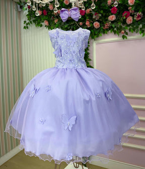 Vestido Marie Jardim das Borboletas Lilas Viviane - Leveza e Elegância para Meninas | Bebeloo Kids