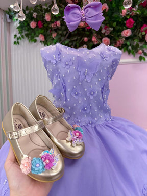 Vestido Marie Jardim das Borboletas Lilas Viviane - Leveza e Elegância para Meninas | Bebeloo Kids