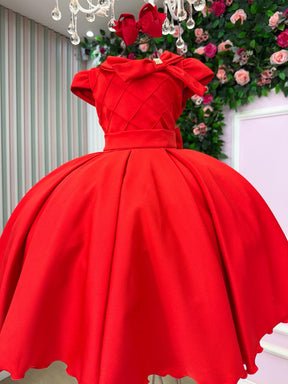 Vestido Bella Child Ravena Vermelho - Leveza e Elegância para Meninas | Bebeloo Kids