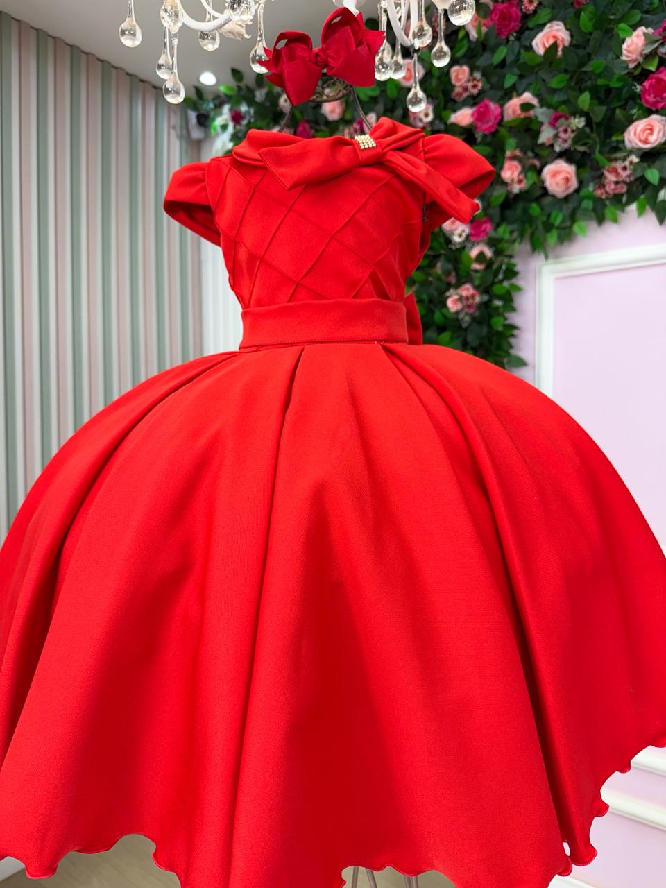 Vestido Bella Child Ravena Vermelho - Leveza e Elegância para Meninas | Bebeloo Kids