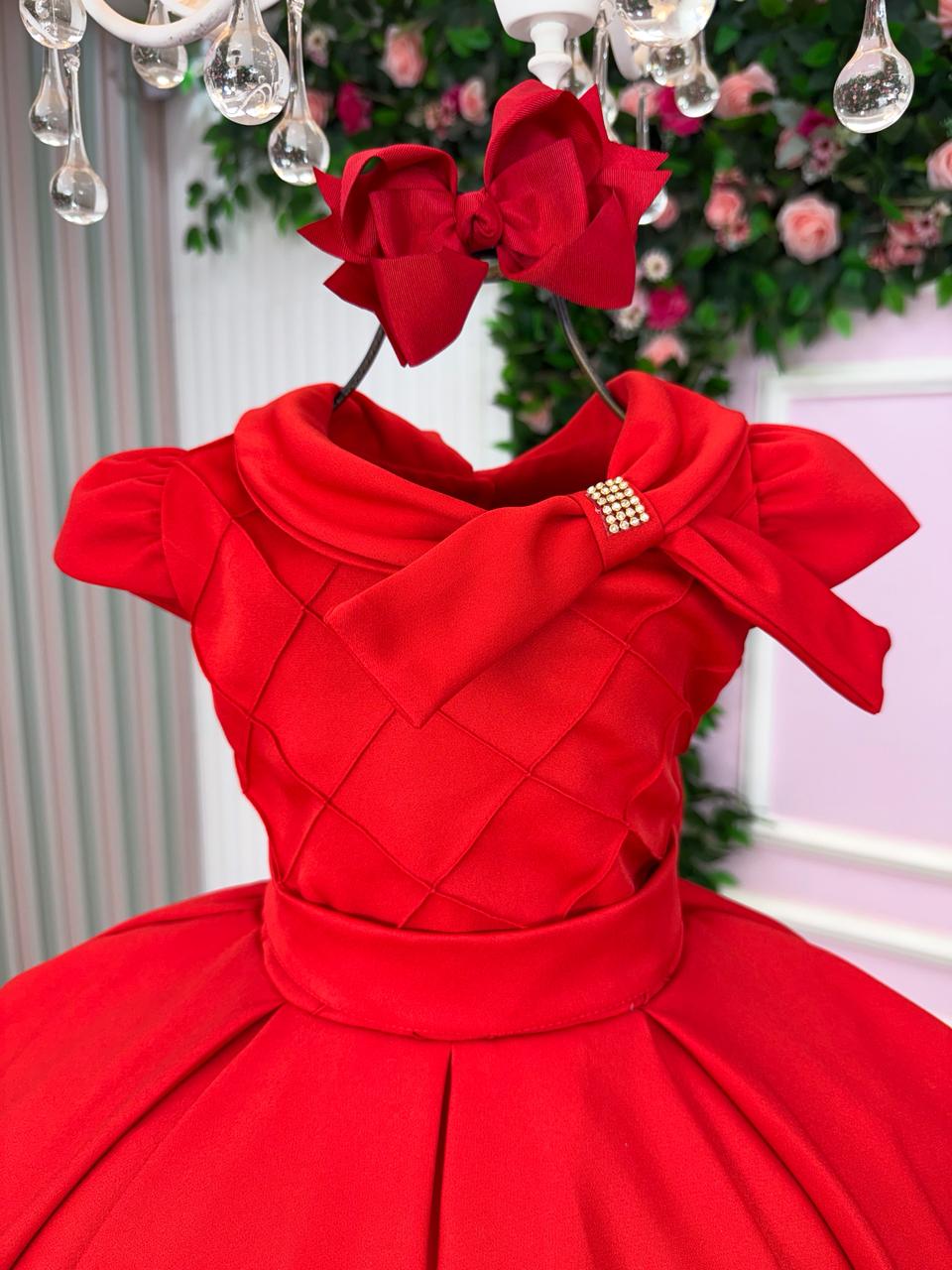 Vestido Bella Child Ravena Vermelho - Leveza e Elegância para Meninas | Bebeloo Kids