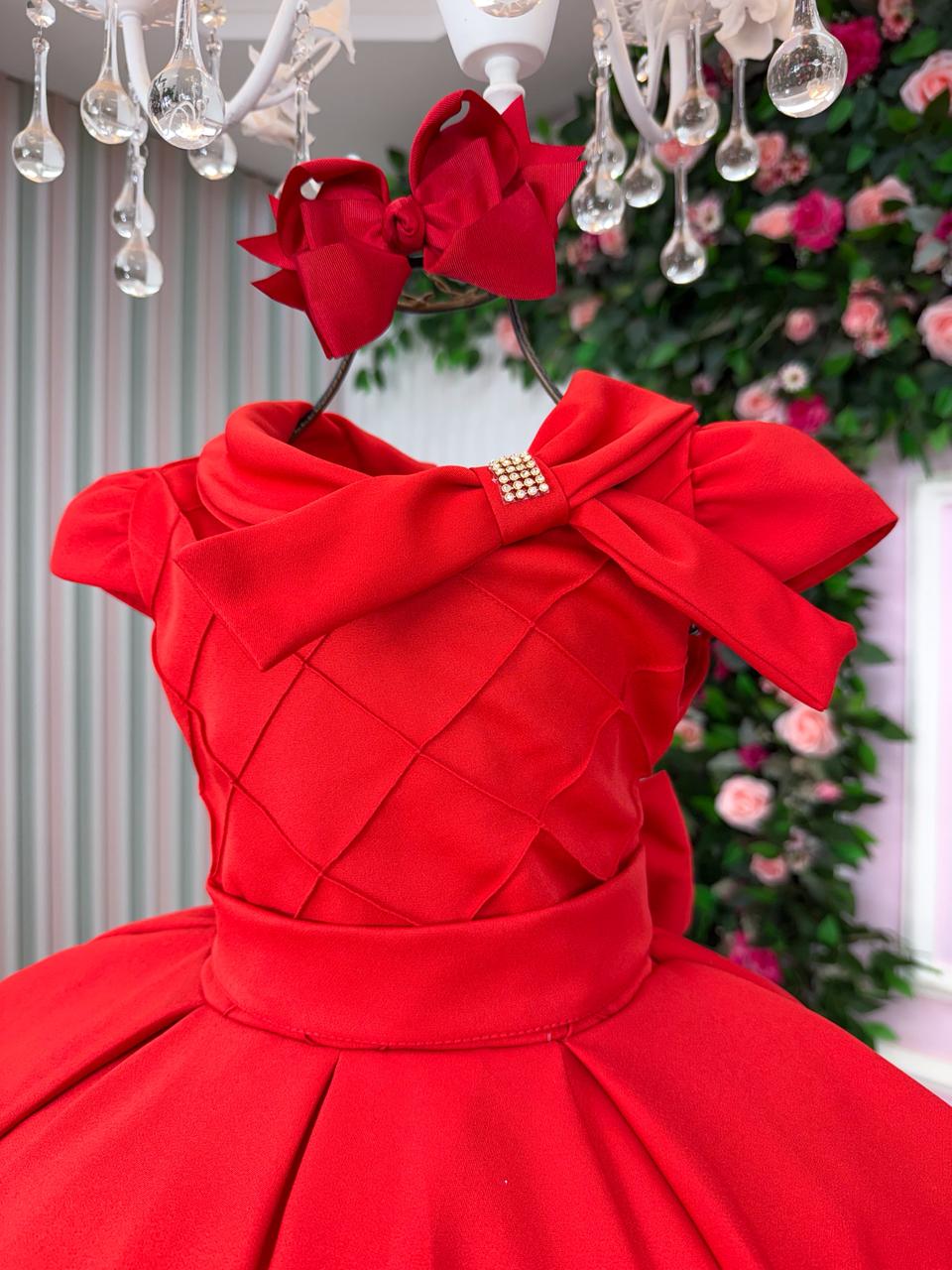 Vestido Bella Child Ravena Vermelho - Leveza e Elegância para Meninas | Bebeloo Kids