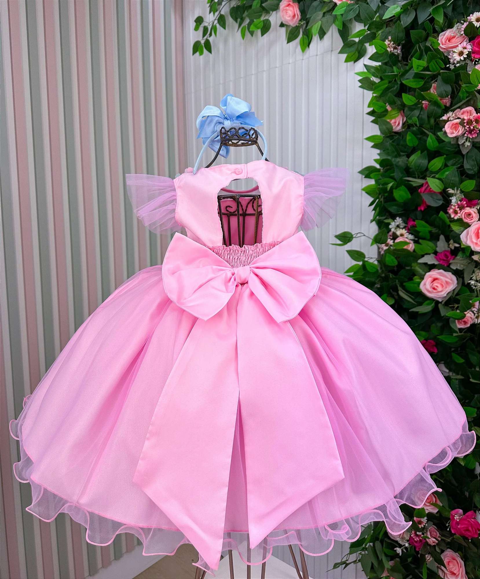 Vestido Marie Jardim Encantado Isis Luxinho Rosa - Leveza e Elegância para Meninas | Bebeloo Kids