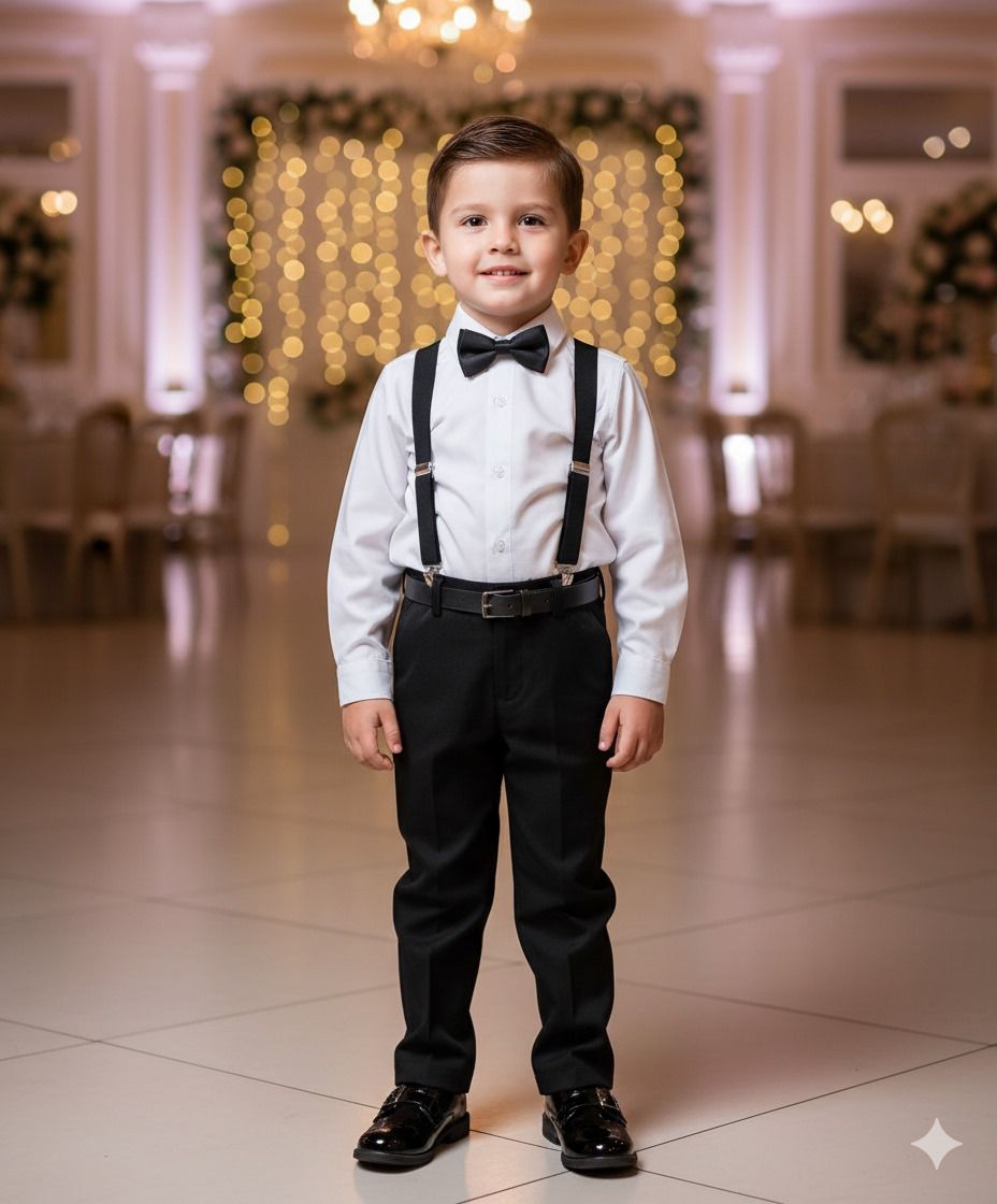 Conjunto Meninos Miss Cherry Leo Suspensorio Preto - Estilo Delicado para o Dia a Dia | Bebeloo Kids