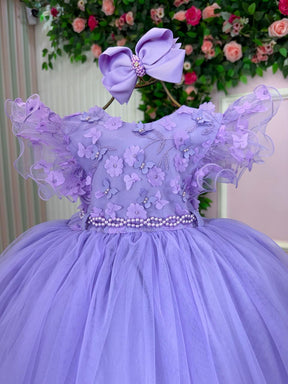 Vestido Menina Bonita Angelie Lilás - Leveza e Elegância para Meninas | Bebeloo Kids
