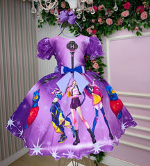 Vestido Tematicos Luxo Guerreiras do K-Pop - Leveza e Elegância para Meninas | Bebeloo Kids