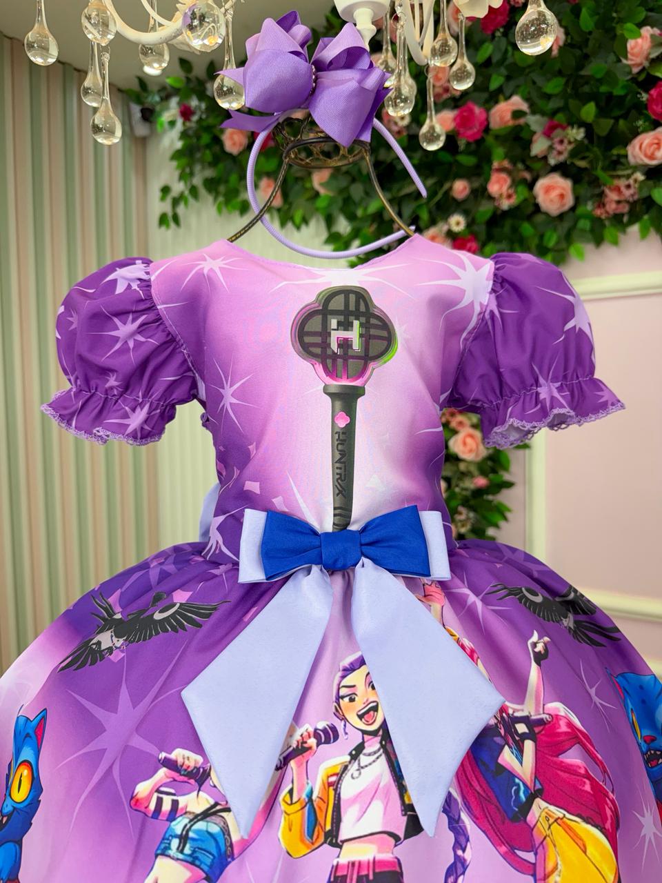 Vestido Tematicos Luxo Guerreiras do K-Pop - Leveza e Elegância para Meninas | Bebeloo Kids