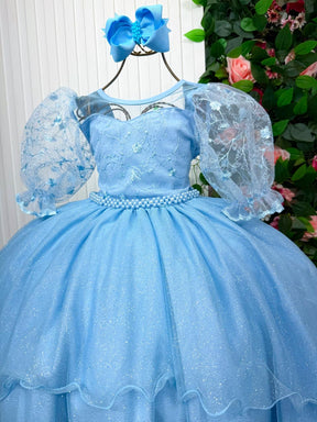 Vestido Bella Child Longo Eva Azul Bebe - Leveza e Elegância para Meninas | Bebeloo Kids