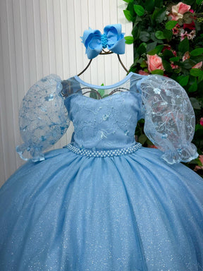 Vestido Bella Child Longo Eva Azul Bebe - Leveza e Elegância para Meninas | Bebeloo Kids