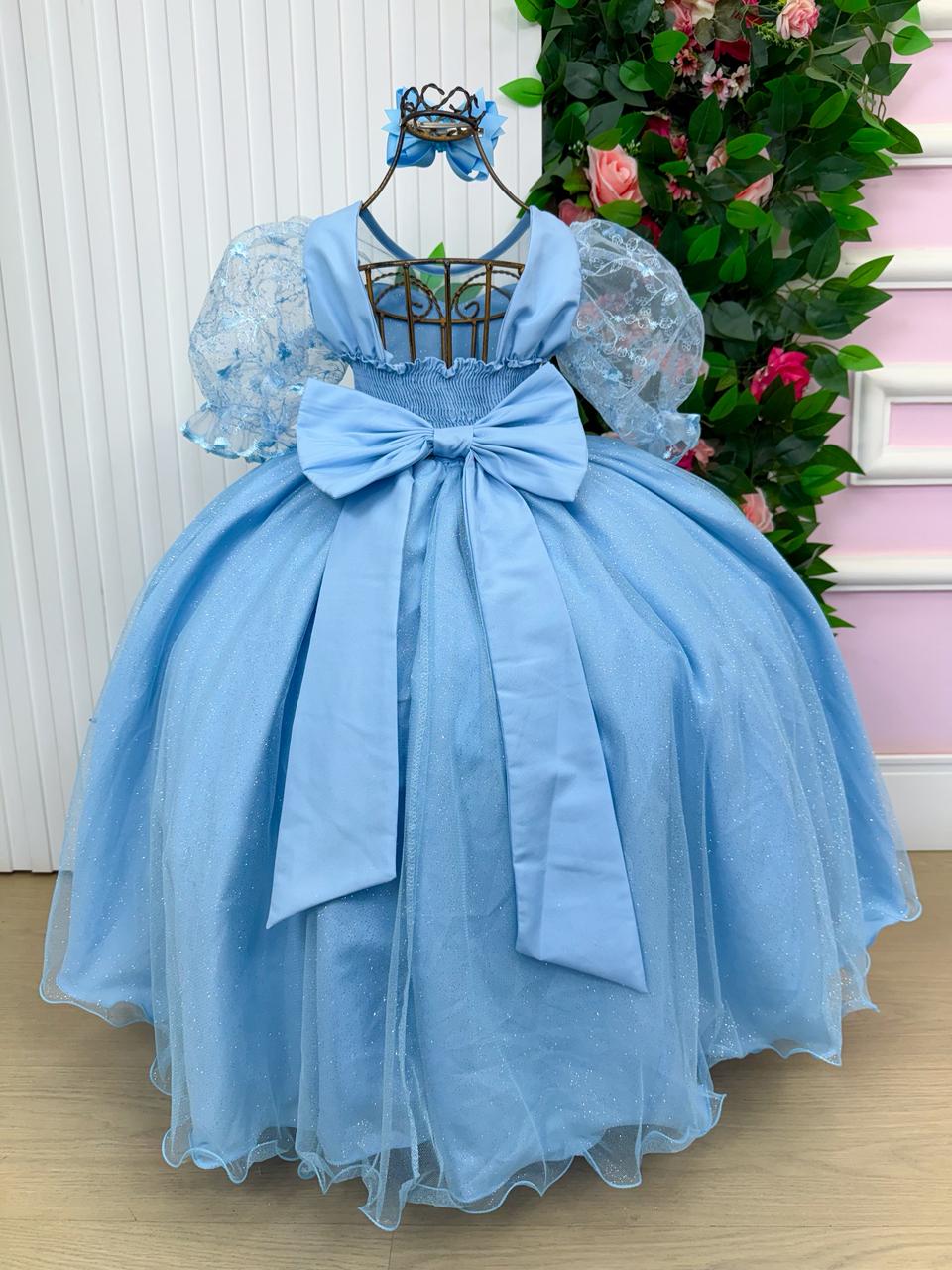 Vestido Bella Child Longo Eva Azul Bebe - Leveza e Elegância para Meninas | Bebeloo Kids