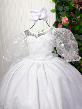 Vestido Bella Child Longo Eva Branco - Leveza e Elegância para Meninas | Bebeloo Kids