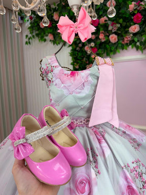 Vestido Bella Child Celina Florido Verde Claro - Leveza e Elegância para Meninas | Bebeloo Kids
